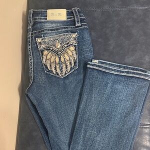 Miss Me Women's Boot Cut Jeans with Embellished Pocket